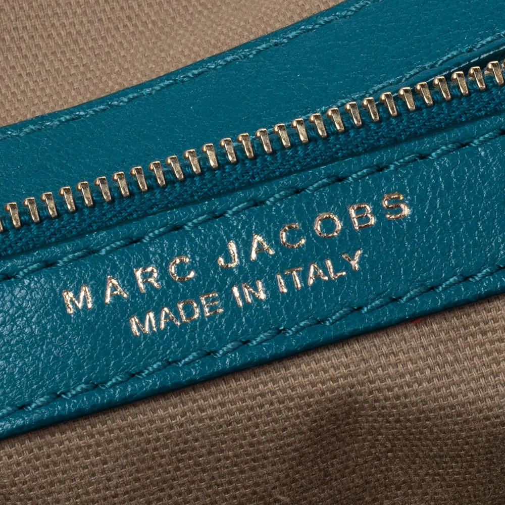Marc Jacobs Teal Blue Quilted Leather Stam Satchel For Women 8 Marc Jacobs Teal Blue Quilted Leather Stam Satchel For Women - Image 8