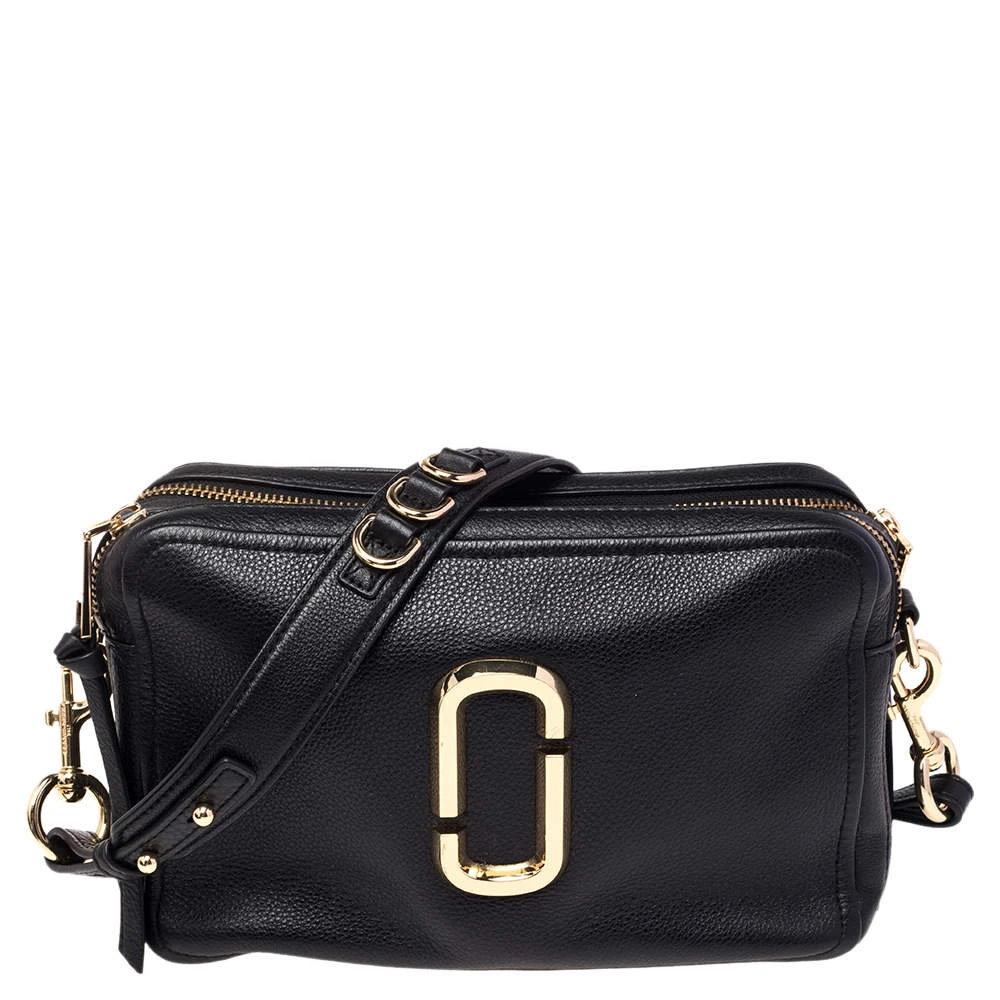 Marc Jacobs Black Leather The Softshot 27 Shoulder Bag For Women 1 Marc Jacobs Black Leather The Softshot 27 Shoulder Bag For Women