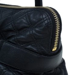 Marc Jacobs Black Quilted Leather Bruna Tote For Women -Marc Jacobs shop luxury women marc jacobs used handbags p4822 007