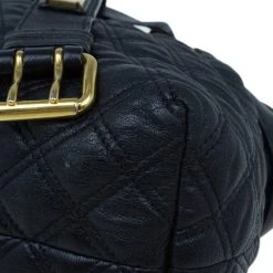 Marc Jacobs Black Quilted Leather Bruna Tote For Women -Marc Jacobs shop luxury women marc jacobs used handbags p4822 012