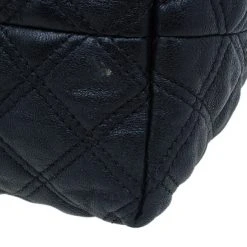 Marc Jacobs Black Quilted Leather Bruna Tote For Women -Marc Jacobs shop luxury women marc jacobs used handbags p4822 014