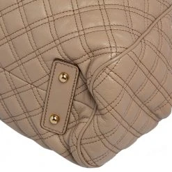 Marc Jacobs Beige Quilted Leather Stam Satchel For Women -Marc Jacobs shop luxury women marc jacobs used handbags p482873 007