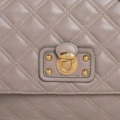 Marc Jacobs Beige Quilted Leather The Large Single Flap Shoulder Bag For Women -Marc Jacobs shop luxury women marc jacobs used handbags p487560 005