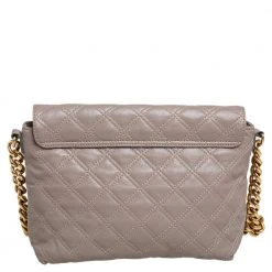Marc Jacobs Beige Quilted Leather The Large Single Flap Shoulder Bag For Women -Marc Jacobs shop luxury women marc jacobs used handbags p487560 008