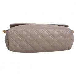 Marc Jacobs Beige Quilted Leather The Large Single Flap Shoulder Bag For Women -Marc Jacobs shop luxury women marc jacobs used handbags p487560 009