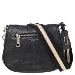Marc Jacobs Black Leather Nomad Crossbody Bag For Women