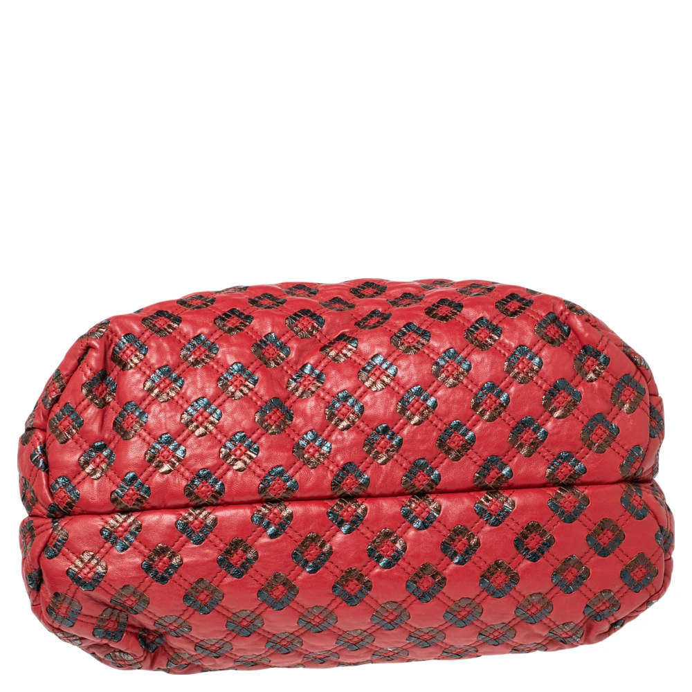 Marc Jacobs Red/Metallic Quilted Leather Memphis Robert Jena Shoulder Bag For Women 8 Marc Jacobs Red/Metallic Quilted Leather Memphis Robert Jena Shoulder Bag For Women - Image 8