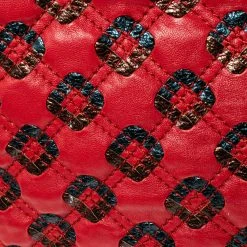 Marc Jacobs Red/Metallic Quilted Leather Memphis Robert Jena Shoulder Bag For Women 18 Marc Jacobs Red/Metallic Quilted Leather Memphis Robert Jena Shoulder Bag For Women -Marc Jacobs shop luxury women marc jacobs used handbags p495024 009