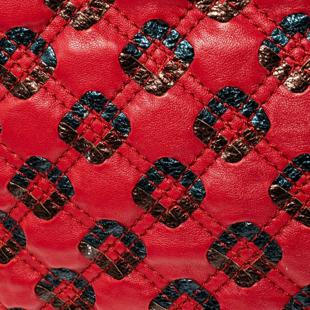 Marc Jacobs Red/Metallic Quilted Leather Memphis Robert Jena Shoulder Bag For Women 6 Marc Jacobs Red/Metallic Quilted Leather Memphis Robert Jena Shoulder Bag For Women - Image 6