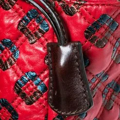 Marc Jacobs Red/Metallic Quilted Leather Memphis Robert Jena Shoulder Bag For Women 19 Marc Jacobs Red/Metallic Quilted Leather Memphis Robert Jena Shoulder Bag For Women -Marc Jacobs shop luxury women marc jacobs used handbags p495024 011