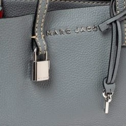 Marc Jacobs Stone Blue Soft Leather Mini Grind Tote For Women -Marc Jacobs shop luxury women marc jacobs used handbags p497323 004