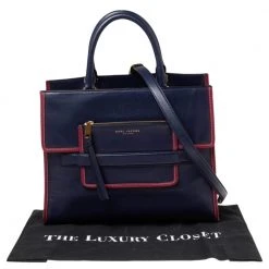 Marc Jacobs Blue/Pink Leather Madison Tote For Women -Marc Jacobs shop luxury women marc jacobs used handbags p499693 011