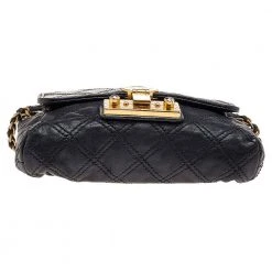 Marc Jacobs Black Quilted Leather Baroque Shoulder Bag For Women -Marc Jacobs shop luxury women marc jacobs used handbags p502591 005