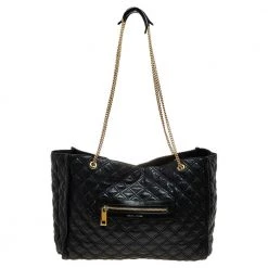 Marc Jacobs Black Quilted Leather Tote For Women