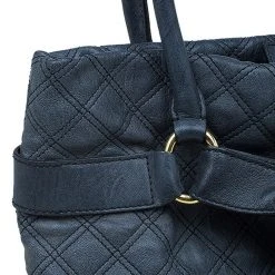 Marc Jacobs Dark Grey Quilted Leather Casey Double Stitch Tote For Women -Marc Jacobs shop luxury women marc jacobs used handbags p52292 0007