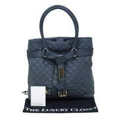 Marc Jacobs Dark Grey Quilted Leather Casey Double Stitch Tote For Women -Marc Jacobs shop luxury women marc jacobs used handbags p52292 0015