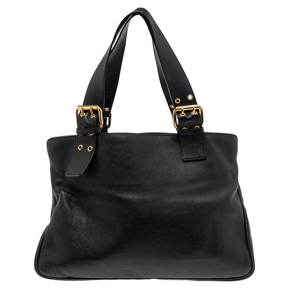 Marc Jacobs Black Leather Front Pocket Tote For Women 4 Marc Jacobs Black Leather Front Pocket Tote For Women - Image 4