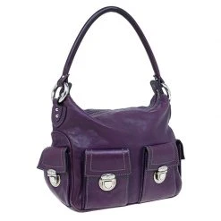 Marc Jacobs Purple Leather Blake Hobo For Women -Marc Jacobs shop luxury women marc jacobs used handbags p55255 0003