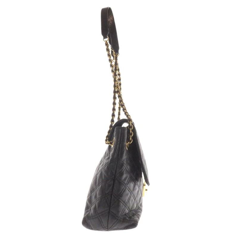 Marc Jacobs Black Quilted Leather Large Baroque Shoulder Bag For Women 2 Marc Jacobs Black Quilted Leather Large Baroque Shoulder Bag For Women - Image 2
