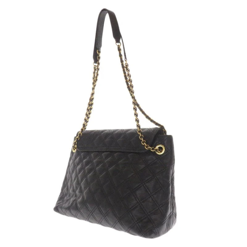 Marc Jacobs Black Quilted Leather Large Baroque Shoulder Bag For Women 3 Marc Jacobs Black Quilted Leather Large Baroque Shoulder Bag For Women - Image 3