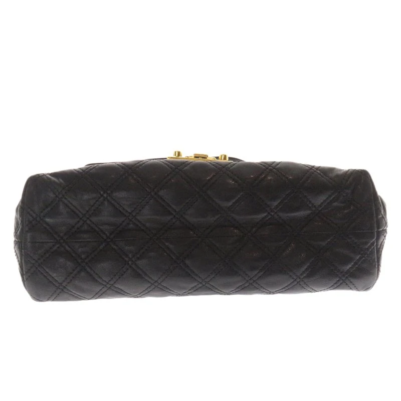 Marc Jacobs Black Quilted Leather Large Baroque Shoulder Bag For Women 4 Marc Jacobs Black Quilted Leather Large Baroque Shoulder Bag For Women - Image 4
