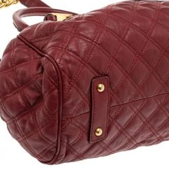 Marc Jacobs Red Quilted Leather Stam Shoulder Bag For Women -Marc Jacobs shop luxury women marc jacobs used handbags p554986 005