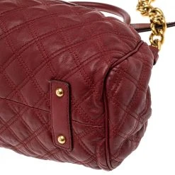 Marc Jacobs Red Quilted Leather Stam Shoulder Bag For Women -Marc Jacobs shop luxury women marc jacobs used handbags p554986 006