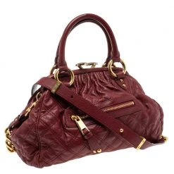 Marc Jacobs Red Quilted Leather Stam Shoulder Bag For Women -Marc Jacobs shop luxury women marc jacobs used handbags p554986 009