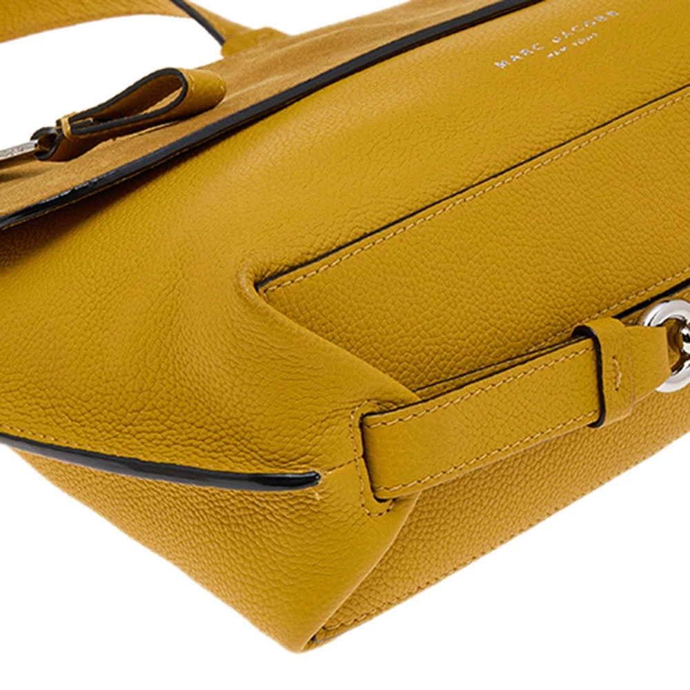 Marc Jacobs Yellow Suede And Leather Waverly Top Handle Bag For Women 11 Marc Jacobs Yellow Suede And Leather Waverly Top Handle Bag For Women - Image 11
