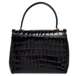 Marc Jacobs Black Croc Embossed Leather Metropolitan Top Handle Bag For Women 17 Marc Jacobs Black Croc Embossed Leather Metropolitan Top Handle Bag For Women -Marc Jacobs shop luxury women marc jacobs used handbags p572068 005