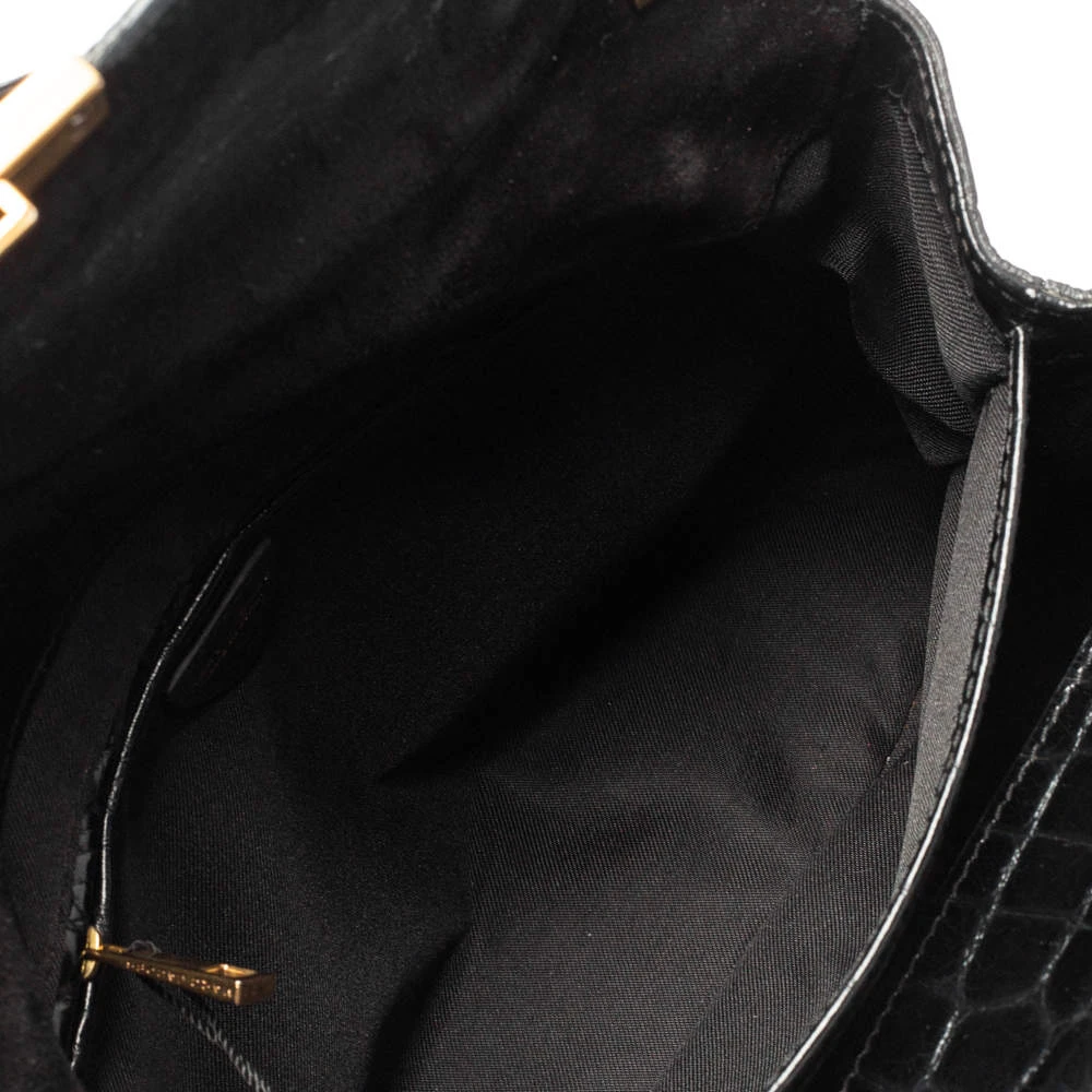 Marc Jacobs Black Croc Embossed Leather Metropolitan Top Handle Bag For Women 7 Marc Jacobs Black Croc Embossed Leather Metropolitan Top Handle Bag For Women - Image 7