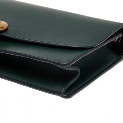 Marc Jacobs Dark Green Leather Big Trouble Shoulder Bag For Women 21 Marc Jacobs Dark Green Leather Big Trouble Shoulder Bag For Women -Marc Jacobs shop luxury women marc jacobs used handbags p576586 006