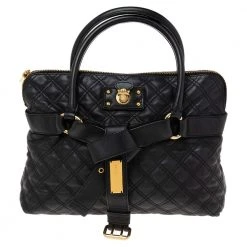 Marc Jacobs Black Leather Kari Satchel For Women