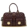 Marc Jacobs Burgundy Quilted Leather Venetia Satchel For Women