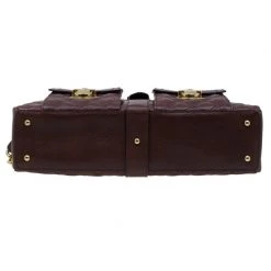 Marc Jacobs Burgundy Quilted Leather Venetia Satchel For Women -Marc Jacobs shop luxury women marc jacobs used handbags p60454 0005