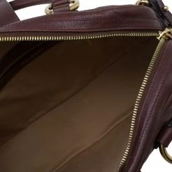 Marc Jacobs Burgundy Quilted Leather Venetia Satchel For Women -Marc Jacobs shop luxury women marc jacobs used handbags p60454 0013