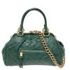 Marc Jacobs Green Quilted Leather Stam Satchel For Women