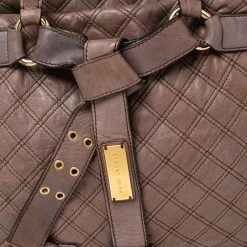 Marc Jacobs Brown Quilted Leather Casey Tote For Women 15 Marc Jacobs Brown Quilted Leather Casey Tote For Women -Marc Jacobs shop luxury women marc jacobs used handbags p618374 008