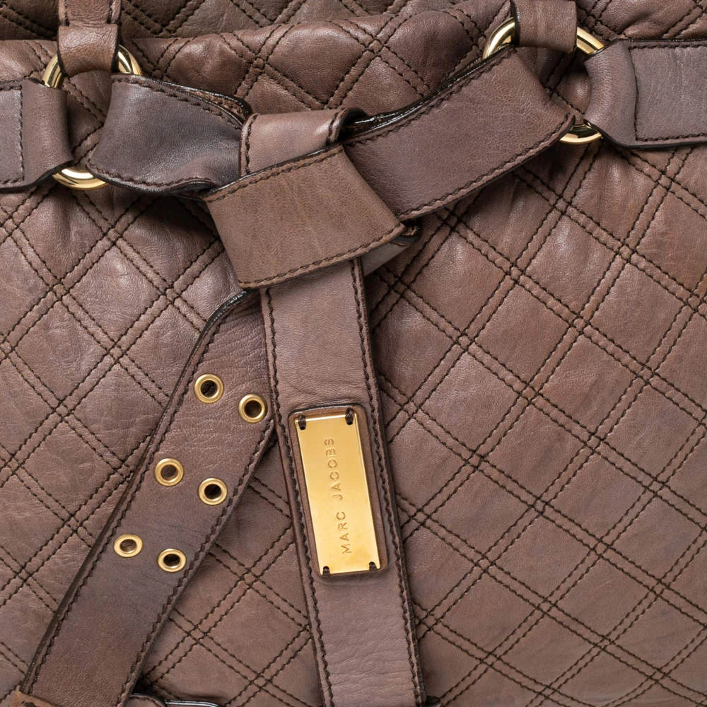 Marc Jacobs Brown Quilted Leather Casey Tote For Women 5 Marc Jacobs Brown Quilted Leather Casey Tote For Women - Image 5