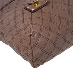 Marc Jacobs Brown Quilted Leather Casey Tote For Women 20 Marc Jacobs Brown Quilted Leather Casey Tote For Women -Marc Jacobs shop luxury women marc jacobs used handbags p618374 011
