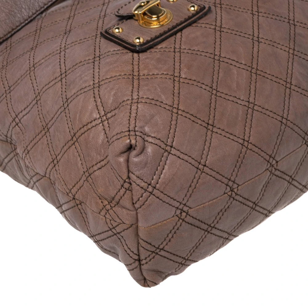 Marc Jacobs Brown Quilted Leather Casey Tote For Women 10 Marc Jacobs Brown Quilted Leather Casey Tote For Women - Image 10