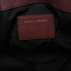 Marc Jacobs Burgundy Leather Top Zip Tote For Women -Marc Jacobs shop luxury women marc jacobs used handbags p618826 003