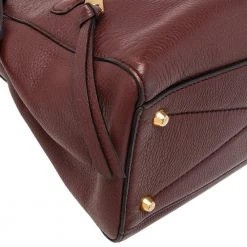 Marc Jacobs Burgundy Leather Top Zip Tote For Women -Marc Jacobs shop luxury women marc jacobs used handbags p618826 008