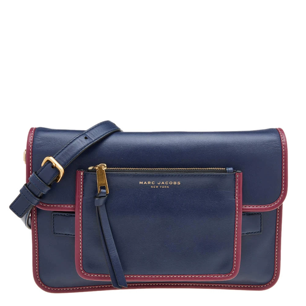 Marc Jacobs Blue Leather Crossbody Bag For Women 1 Marc Jacobs Blue Leather Crossbody Bag For Women