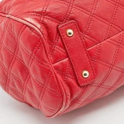 Marc Jacobs Red Quilted Leather Stam Satchel For Women -Marc Jacobs shop luxury women marc jacobs used handbags p619470 1650518642 002