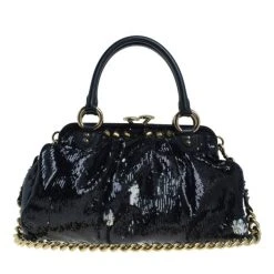 Marc Jacobs Black Sequin Stam Bag For Women