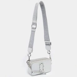 Marc Jacobs Silver Leather Snapshot Camera Crossbody Bag For Women 13 Marc Jacobs Silver Leather Snapshot Camera Crossbody Bag For Women -Marc Jacobs shop luxury women marc jacobs used handbags p621231 008