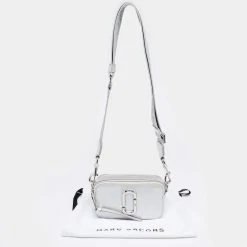 Marc Jacobs Silver Leather Snapshot Camera Crossbody Bag For Women 19 Marc Jacobs Silver Leather Snapshot Camera Crossbody Bag For Women -Marc Jacobs shop luxury women marc jacobs used handbags p621231 010