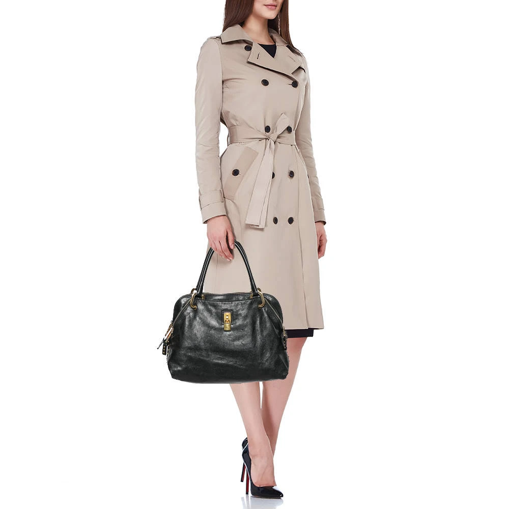 Marc Jacobs Black Leather Paradise Rio Satchel For Women 2 Marc Jacobs Black Leather Paradise Rio Satchel For Women - Image 2