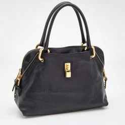 Marc Jacobs Black Leather Paradise Rio Satchel For Women 13 Marc Jacobs Black Leather Paradise Rio Satchel For Women -Marc Jacobs shop luxury women marc jacobs used handbags p622826 003